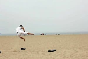 beach flying kick martial arts santa monica
