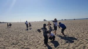 Kids Martial Arts on Santa Monica beach
