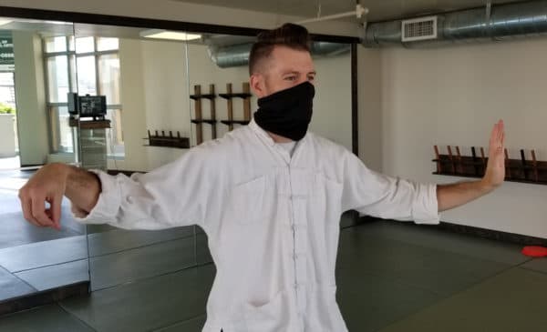 Sifu breathing in mask