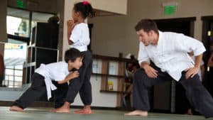 Wushu I double leg takedown Sifu instructing