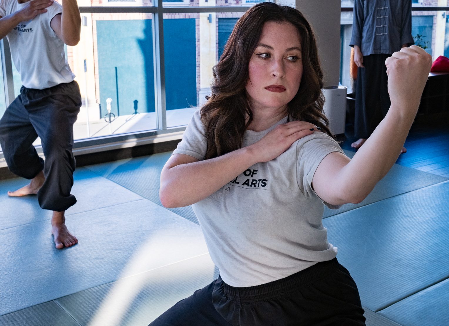 woman doing tai chi martial arts